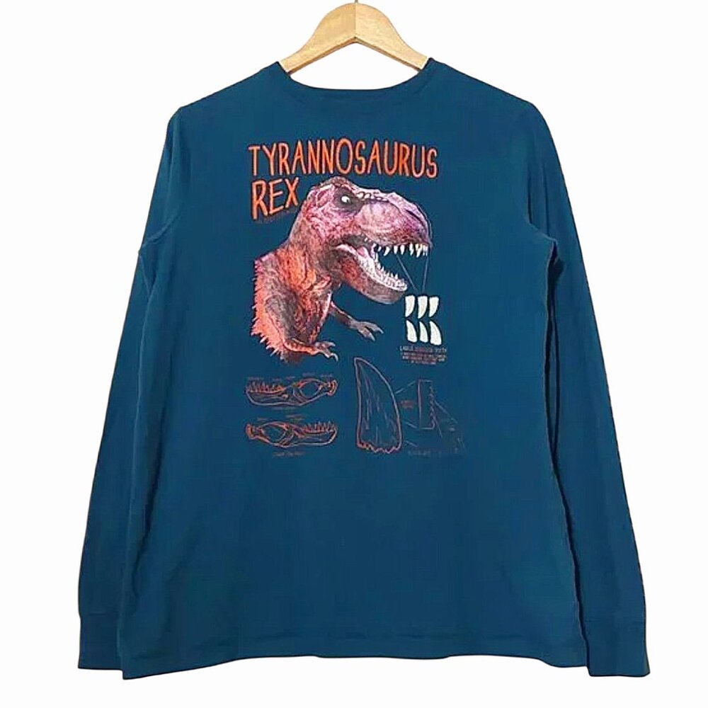 NWOT Lands' End Tyrannosaurus Rex Long Sleeve T-Shirt - XL (sz 18-20) Kids Husky